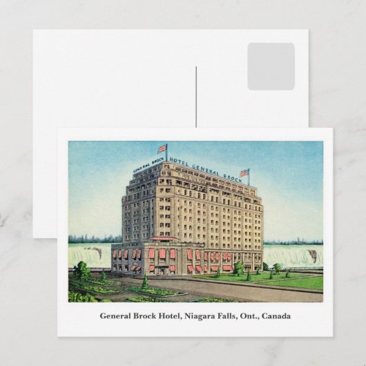 -generaal Brock Hotel Niagara Canada Briefkaart (Voorkant / Achterkant)