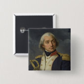 Generaal Charles Pichegru Vierkante Button 5,1 Cm (Voorkant /achterkant)