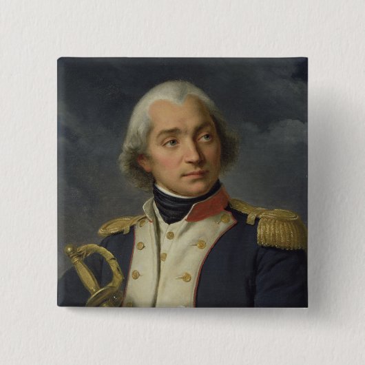 Generaal Charles Pichegru Vierkante Button 5,1 Cm (Voorkant)