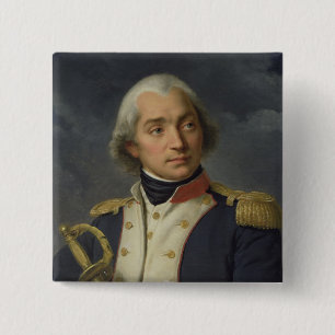 Generaal Charles Pichegru Vierkante Button 5,1 Cm