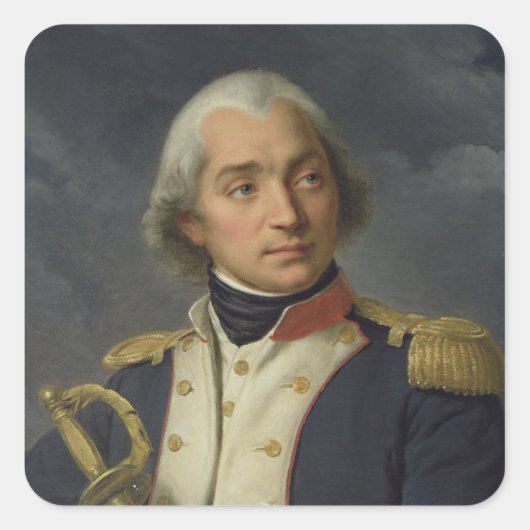 Generaal Charles Pichegru Vierkante Sticker (Voorkant)