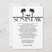 Generaal contracteur Zoon-in-law Birthday Kaart (Achterkant)