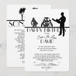 Generaal contracteur Zoon-in-law Birthday Kaart