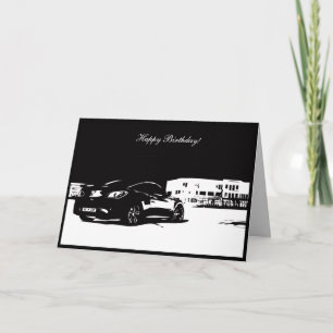 Generaal Coupe Rear shot - Auto met de Birthday-ka Kaart