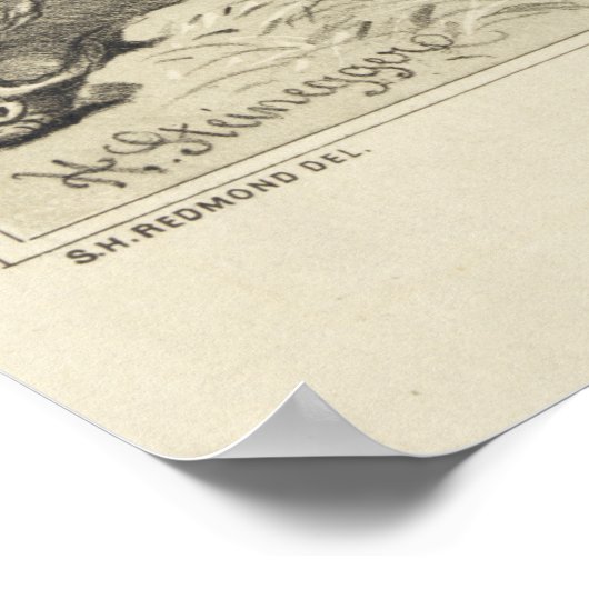 Generaal Custer's doodsstrijd [1878?] Poster (Hoek)