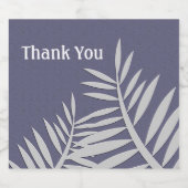 Generaal Dank u Blauwe Natuur van Leaf Silhouette Bier Etiket (Enkel label)