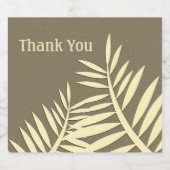 Generaal Dank u Natuur Leaf Silhouette Brown Bier Etiket (Enkel label)