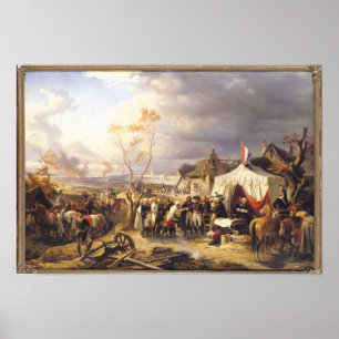 Generaal De La Morliere die de overlevering ontvan Poster