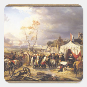 Generaal De La Morliere die de overlevering ontvan Vierkante Sticker
