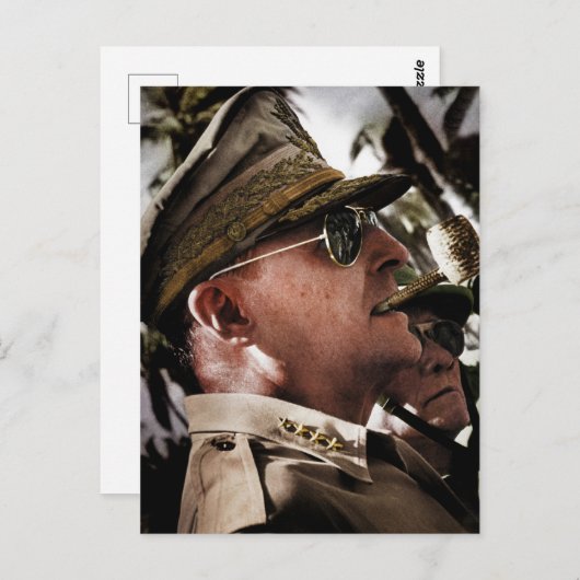 Generaal Douglas MacArthur Briefkaart (Voorkant / Achterkant)