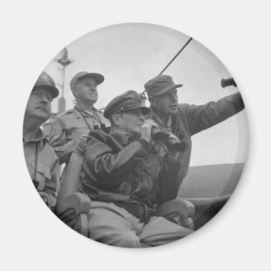 Generaal Douglas MacArthur Shelling of Inchon Magneet (Voorkant)