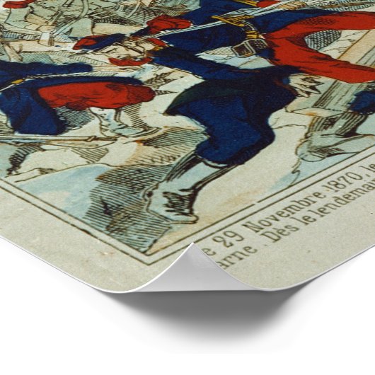 Generaal Ducrot bij de slag om Champigny Poster (Hoek)