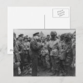Generaal Dwight D. Eisenhower met paratroopers Briefkaart (Voorkant / Achterkant)