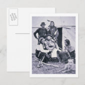 Generaal George A. Custer (1839-76) met zijn India Briefkaart (Voorkant / Achterkant)