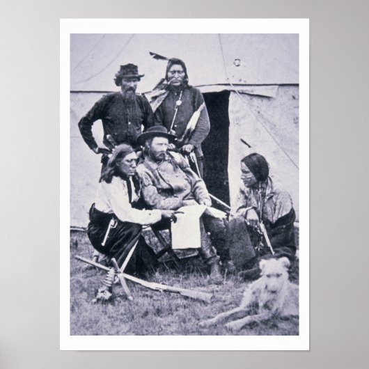 Generaal George A. Custer (1839-76) met zijn India Poster (Voorkant)