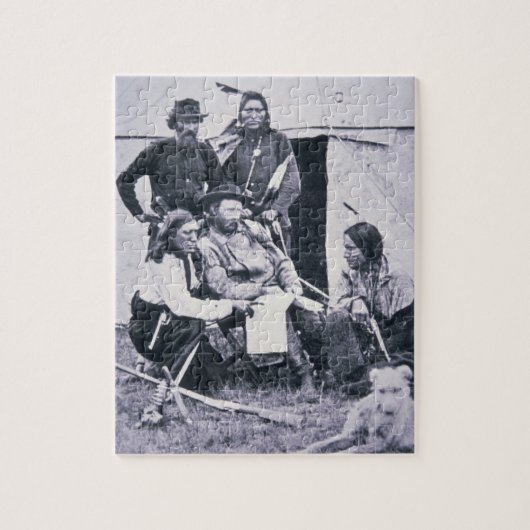Generaal George A. Custer (1839-76) met zijn Indië Legpuzzel (Verticaal)