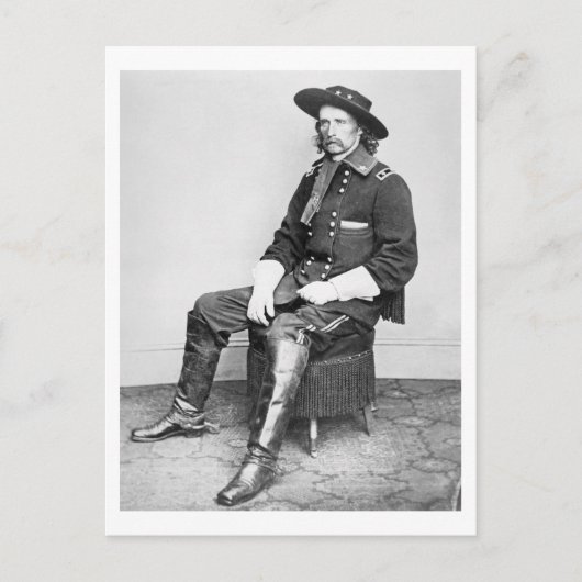 Generaal George A. Custer (foto) Briefkaart (Voorkant)
