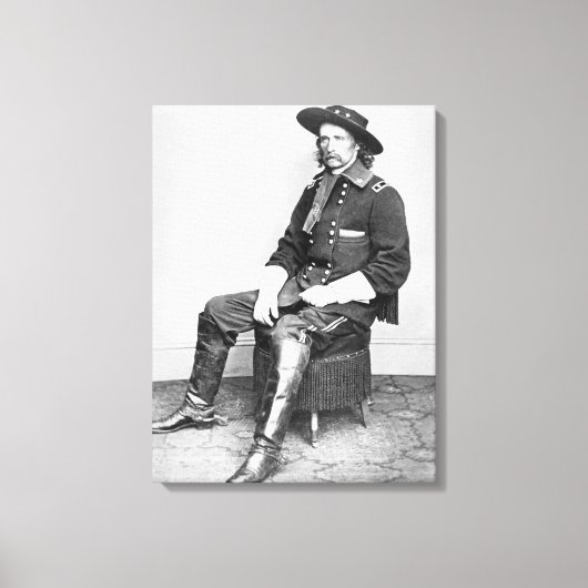 Generaal George A. Custer (foto) Canvas Afdruk (Voorkant)