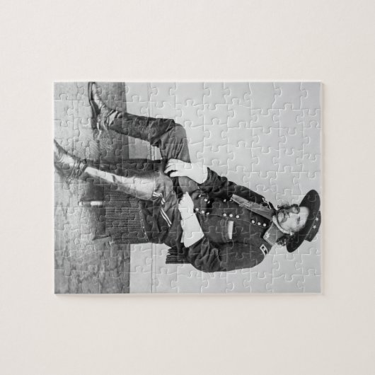 Generaal George A. Custer (foto van B/W) Legpuzzel (Horizontaal)