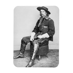 Generaal George A. Custer (foto van B/W) Magneet