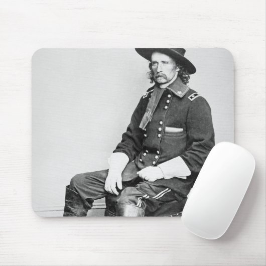 Generaal George A. Custer (foto van B/W) Muismat (Met muis)