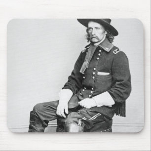 Generaal George A. Custer (foto van B/W) Muismat