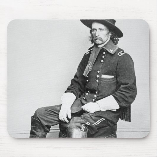Generaal George A. Custer (foto van B/W) Muismat (Voorkant)