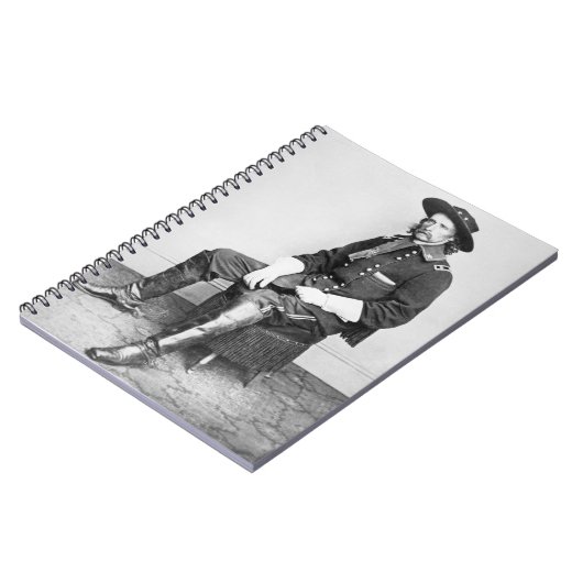 Generaal George A. Custer (foto van B/W) Notitieboek (Linkerzijde)