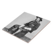 Generaal George A. Custer (foto van B/W) Tegeltje (Zijkant)