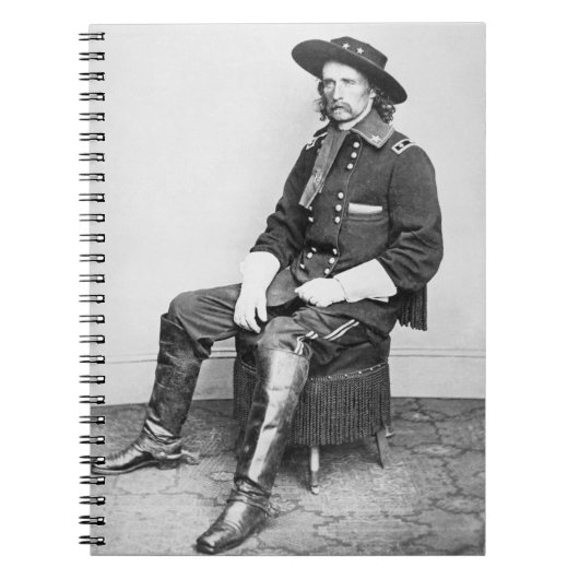 Generaal George A. Custer (zwart-wit foto) Notitieboek (Voorkant)