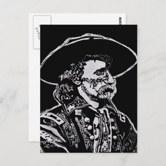 Generaal George Armstrong Custer Briefkaart (Voorkant / Achterkant)