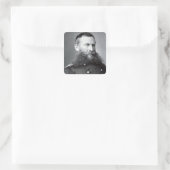 Generaal George Crook (foto van B/W) Vierkante Sticker (Tas)