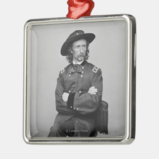 Generaal George Custer 1 Metalen Ornament (Links)