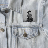 Generaal George Custer 1 Vierkante Button 5,1 Cm (In situ)