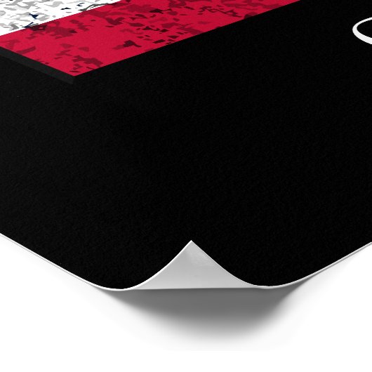 Generaal George S. Patton en de Amerikaanse vlag Poster (Hoek)