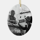 Generaal George S. Patton en Kolonel Lyle Bernard Keramisch Ornament (Rechts)