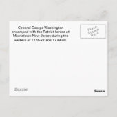 Generaal George Washington bij Morristown Briefkaart (Achterkant)