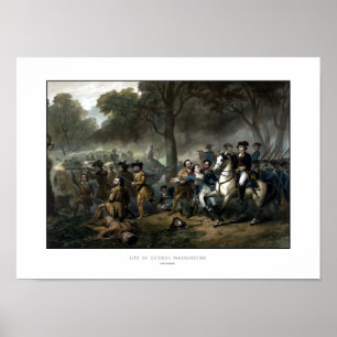 Generaal George Washington in Battle Poster