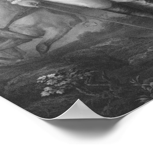 Generaal George Washington in een eenvormige litho Poster (Hoek)