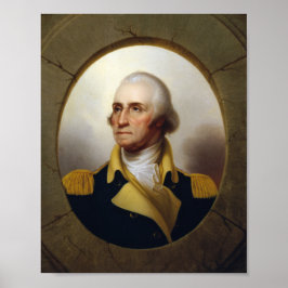 Generaal George Washington Porthole Painting Poster
