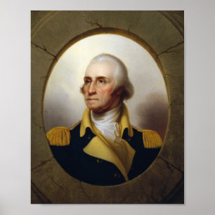 Generaal George Washington Porthole Painting Poster