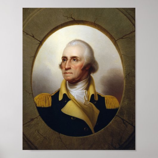 Generaal George Washington Porthole Painting Poster (Voorkant)
