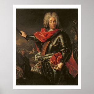 Generaal graaf Johann Matthias von der Schulenburg Poster