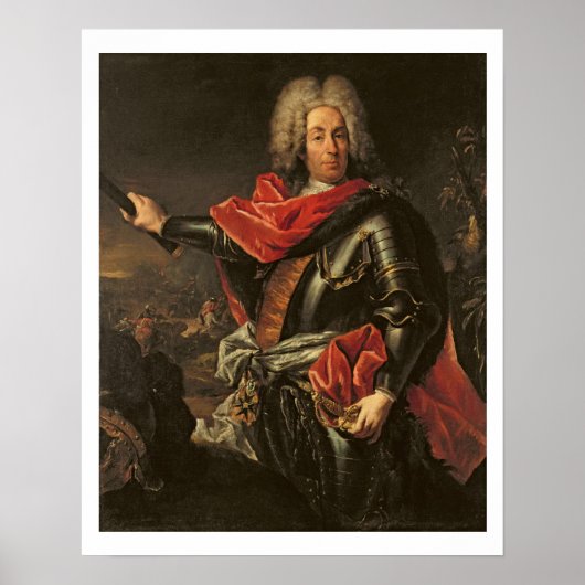 Generaal graaf Johann Matthias von der Schulenburg Poster (Voorkant)