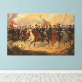 Generaal Grant en zijn generaals Burgeroorlog Kuns Canvas Afdruk (Insitu (Houten vloer))