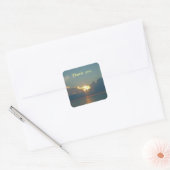 Generaal Hartelijk dank voor de foto van Sunset Ov Vierkante Sticker (Envelop)