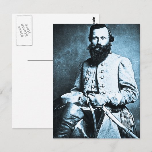 Generaal J.E.B. Stuart American War Hero Briefkaart (Voorkant / Achterkant)