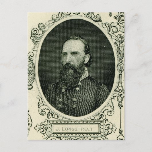 Generaal James Longstreet Briefkaart (Voorkant)