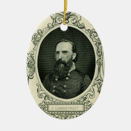 Generaal James Longstreet Keramisch Ornament (Voorkant)