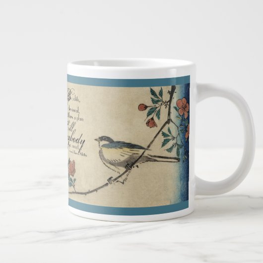 Generaal James Mattis citaat op bloemenachtergrond Grote Koffiekop (Rechts)